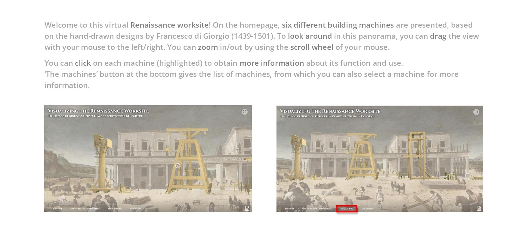 Visualizing the Renaissance Worksite and the problems of